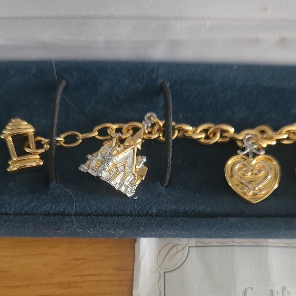 The Bradford Exchange Gold Charm Bracelet with Spiritual / Religious Charms - Picture 4 of 13